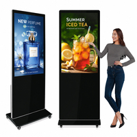 Pantalla LCD Digital Comercial de Alta Calidad y Brillo, Resolución 4K, Diseño Delgado, para Interiores, con Soporte de Pie, para Animaciones y Gráficos