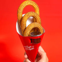Boîte de conditionnement personnalisée pour churros, beignets, gâteaux, brownies, biscuits, sauces et trempettes, de qualité alimentaire et écologique