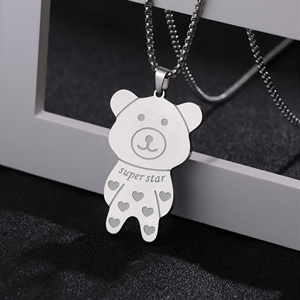 Collar con Colgante Geométrico Rectangular de Acero Inoxidable al por Mayor, Collar Personalizado con <span class=keywords><strong>Palabras</strong></span> de Amor <span class=keywords><strong>para</strong></span> Mujeres y Hombres, Joyerí<span class=keywords><strong>a</strong></span> - Product Image 1