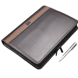 Bán Buôn Tùy Chỉnh <span class=keywords><strong>A4</strong></span> Kinh Doanh PU Da Danh Mục Đầu Tư Thư Mục Faux Da Tập Tin Thư Mục Bút Tài Liệu PadHolder Danh Mục Đầu Tư Với Vòng - Product Image 1