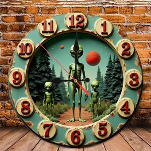 Round Wooden Wall <b>Clock</b> 25x25Cm Minimalist Silent Quartz Home Decor For <b>Bedroom</b> Living Room - Product Image 5