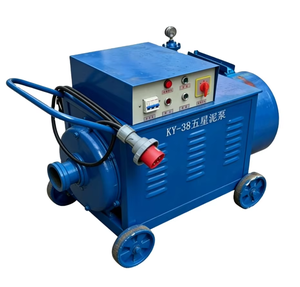 Machine de pulvérisation de plâtre pour murs, pompe à coulis mobile à double vitesse, portée de livraison de coulis de 28 bars jusqu'à 100 m - Product Image 2