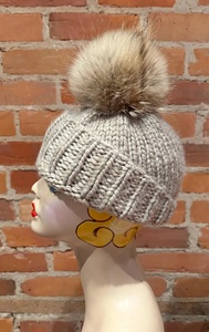 Pompon en fourrure de <span class=keywords><strong>coyote</strong></span> véritable grande taille avec bouton-pression, grande boule de fourrure pour bonnets, accessoires en fourrure DIY pour écharpes et bottes - Product Image 4