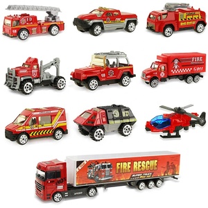Camiones de Bomberos de Juguete 2 en 1 de Metal Fundido con Ruedas Libres, Vehículo de Rescate, Set de Coches para Niños, Mini Camiones de Bomberos y Ambulancias de Juguete - Product Image 6