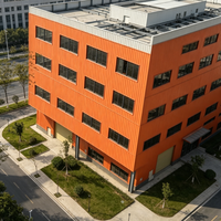 Entrepôt logistique préfabriqué en structure acier multi-étages, résistant au feu et au vent, avec bureaux intégrés