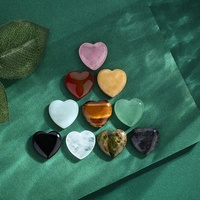 10 buah Set kristal HeartShaped penyembuhan batu alam dipoles batu permata cinta Reiki energi menyeimbangkan meditasi