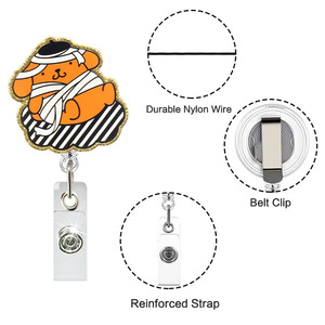 Clip Retrattile in Acrilico con Design Creativo di <span class=keywords><strong>Animali</strong></span>, Porta Badge Personalizzato a Forma di Tartaruga, Dinosauro, Elefante, Bradipo, Gatto - Product Image 4
