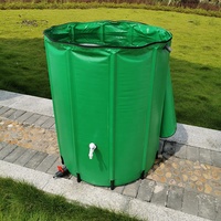 Réservoir d'eau en plastique de jardin en PVC Économie d'eau Pliable portable Baril de pluie 50 gallons
