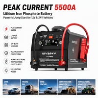 Maxcellent J90-P 128000mAh Démarreur de Voiture Portable, Station d'Alimentation, Compresseur d'Air, Lumière LED 12V/24V pour Voitures/Motos/Camions