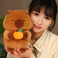 Vente en gros de peluches de capybara créatives de 8 pouces, très vendues sur les réseaux sociaux, peluche de souris d'eau, peluche de pomme, cadeau d'anniversaire pour les filles et les enfants