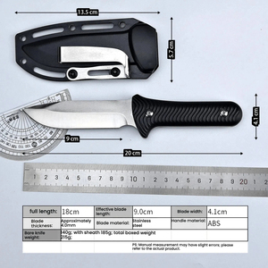 Sharp outdoor straight knife portable household fruit cutting wilderness survival integrated keel straight knife with K sheath - Product Image 3