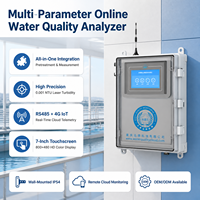 Alat Analisis Kualitas Air Multi-Parameter Online, Pengukur Kekeruhan Air Minum, Klorin Sisa, pH, Konduktivitas, 4G RS485 Modbus