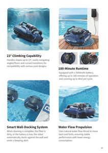 Robot Limpiador de Piscinas Automático NF15, Aspiradora Portátil <span class=keywords><strong>Recargable</strong></span> para Piscinas - Product Image 3