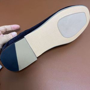 Mocassins plats pour femmes en velours et cuir d'agneau, chaussures décontractées à bout rond, personnalisables - Product Image 2