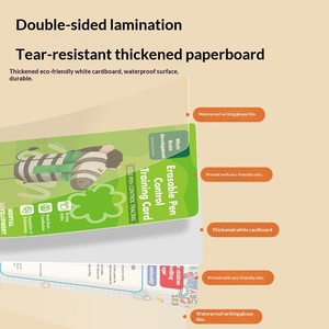 Tarjetas de entrenamiento de control del lápiz (de papel), herramienta de aprendizaje reutilizable y ecológica, con rutas de trazado guiadas para niños de 3 a 7 años, para estudio en casa - Product Image 4