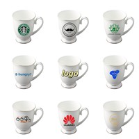 En gros, Ensembles de tasses à pied haut Phnom Penh, usage domestique, isolation thermique, motif floral, avec poignée, tasse publicitaire créative
