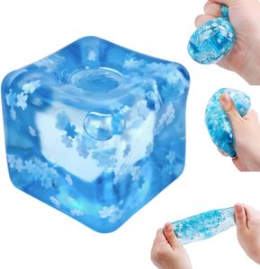 Juguete sensorial suave Fidget Stress Ball Nice Ice <span class=keywords><strong>Cube</strong></span> Squishy, Stress Relief <span class=keywords><strong>Toy</strong></span> para la ansiedad Niños Adultos Descompresión Antiestrés - Product Image 1