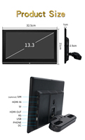 Harga pabrik 2023 4 + 64G 13.3 inci layar sentuh 4k smart tv mobil monitor sandaran kepala mobil android kursi belakang sandaran kepala hiburan