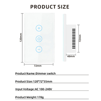 Interrupteur mural intelligent Tuya WiFi Zigbee standard US/AU avec panneau tactile en verre trempé, compatible avec Alexa et Google Home pour le contrôle vocal