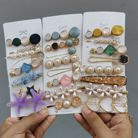 B.PHNE Ensemble de 3 ou 8 Pièces Accessoires de Coiffure Fille Style Beauté Tendance Alliage Perles Strass Épingles et Pinces à Cheveux pour Femme