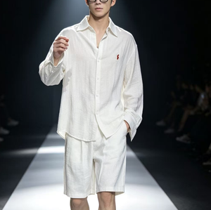 Ralf <span class=keywords><strong>2022</strong></span> Nouvelle Collection Automne – Ensemble Décontracté Deux Pièces Homme Grande Taille : Haut Uni Boutonné et Pantalon Long – Laurla - Product Image 5