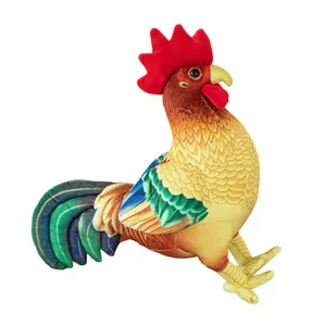 Promotion Plush Simulated Big Rooster Doll Toy cute Chicken mascot doll Beautiful animal ornaments birthday gifts