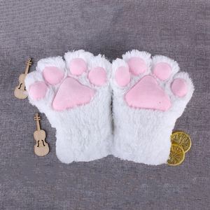 <b>Plush</b> Black White <b>Cat</b> Paw Gloves Animal Mitten Cosplay Costume Anime Paw Lolita Accessories Gloves Toy - Product Image 3