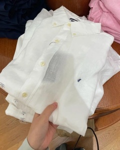 <span class=keywords><strong>Camicia</strong></span> Casual da <span class=keywords><strong>Uomo</strong></span> in <span class=keywords><strong>Lino</strong></span> RL Traspirante a Tinta Unita a Maniche Lunghe con Colletto Button-Down ODM per Primavera - Camicie da <span class=keywords><strong>Uomo</strong></span> e Donna all'Ingrosso - Product Image 1