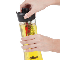 570ml Prix Haut Borosilicate Verre Distributeur D'huile D'olive Bouteille avec Infuseur Tube Filtre pour Herb Huile Saveur