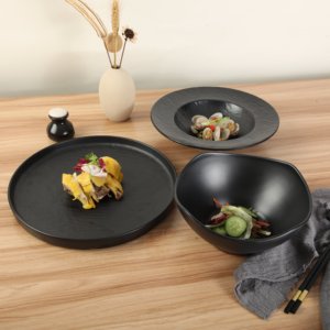 Tazón de Servir de Plástico Melamina Negro Grande Irrompible de Alta Calidad, Tazón de Ensalada de Plástico Personalizado para Venta al por Mayor - Product Image 2