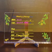 Panneau d'affichage à LED Chargement d'éclairage DIY Factory-Made Acrylic Writing Board for Night Market Advertising Buildings Company Shops