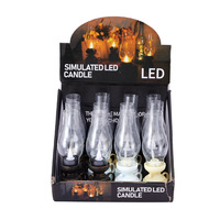 Lanterne à bougie décorative de table vintage avec poignée, lampe à kérosène antique noire, petite lampe à thé