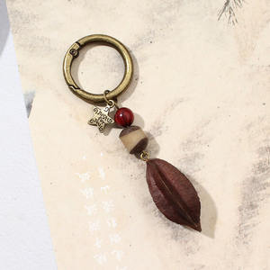 Pendentif de sac vintage style forêt de fruits végétaux naturels, porte-clés fait main en graines de Bodhi, nouveau style chinois, décoration artistique pour sac - Product Image 3