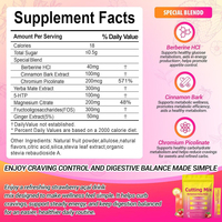 Cutting Drink Mix Berberine Yerba Mate & Magnesium, FOS favorise la signalisation de la satiété, l'énergie et la santé intestinale Fraise Açaï