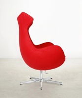 Fauteuil de loisirs minimaliste de luxe léger, couleur personnalisée, rembourrage en éponge, pivotant, pieds en alliage d'aluminium, pour salon moderne