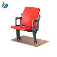 Chaise en plastique HDPE à rabat imperméable avec accoudoirs, siège pliable pour stade, sièges d'intérieur, sièges d'extérieur, Century Golden Crown SJ-A021
