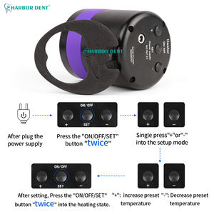 Chauffe-résine <span class=keywords><strong>composite</strong></span> dentaire professionnel - Harbor Dent HYG-JR13 Électrique avec affichage LED, anneau en silicone sûr, certifié CCC pour dentistes - Product Image 4