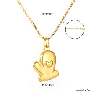 Collar de Moda de Acero Inoxidable con Baño de Oro PVD de 18K, Diseño de Burbujas Gruesas, Cadena de Cuerda con Colgante para Mujer - Product Image 2