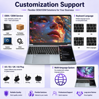 Nieuwe Dual Touchscreen Laptop 15.6"+7" FHD IPS N100 Quad Core 8~32GB DDR4 128~1000GB SSD RGB Verlichte Business Notebook