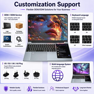 New Dual Touch Screen Laptop 15.6"+7" FHD IPS N100 Quad Core 8~32GB DDR4 128~1000GB SSD RGB Backlit Business <strong>Notebook</strong> - Product Image 2