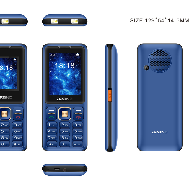 Customizable LOGO K1 2G Dual SIM LED Spanish Bar Feature Phone Unlocked Big Box Speaker Feature Phone
