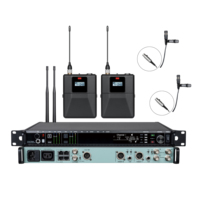Microphone dynamique sans fil portable double canal UHF de haute qualité EIF AD4D-3 avec suppression du bruit, léger et large portée