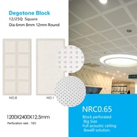 Plaque de plâtre perforée acoustique 1200x2400mm, gypse absorbant 12mm, trous carrés, trois types de trous ronds 12mm