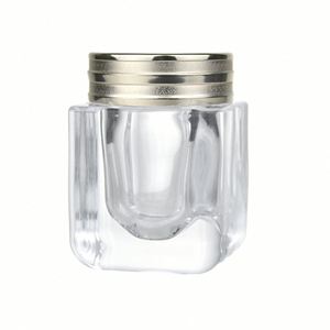 Frascos Cosméticos Redondos de Vidrio Esmerilado de Lujo, Vacíos, de 30g, 50g y 100g, Color Personalizado, Tapas de Plástico Plateadas para Crema para el Cuidado de la Piel - Product Image 1