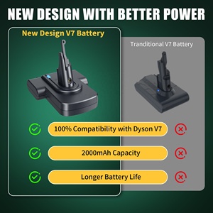 Batterie de remplacement 21,6 V 2 Ah 18650 pour aspirateurs portatifs/sans fil DYS <span class=keywords><strong>V7</strong></span> Trigger <span class=keywords><strong>Motorhead</strong></span> - Product Image 5