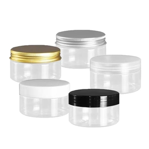 ขวดพลาสติกใสสำหรับเครื่องสำอาง ฝาเกลียว ทรงกระบอก วัสดุ PET ขนาด 4oz 5oz 8oz 10oz 12oz 16oz ปากกว้าง - Product Image 5