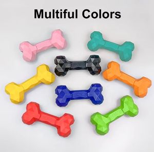 Güçlü katı köpek oyuncak tedavi şeyler doğal kauçuk köpek kemik oyuncak çiğnemek kemik - Product Image 5
