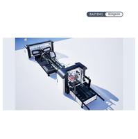Machine automatique de pliage, de collage et d'agrafage pour boîtes en carton ondulé