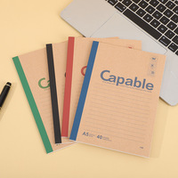 Carnet organisateur/planificateur A5 pour étudiants avec reliure thermique, couverture en papier imprimé, 20 feuilles, promotion