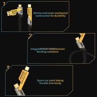 Venta al por mayor de fábrica de alta calidad multifunción 4 en 1 Cable de datos de carga USB 2A Cable trenzado de nailon tipo C 2 en 1